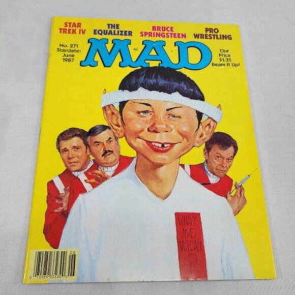 Mad Magazine # 271 June 1987 Star Trek IV Vulcan‎ Rare The Equalizer Fine+ - Picture 1 of 6